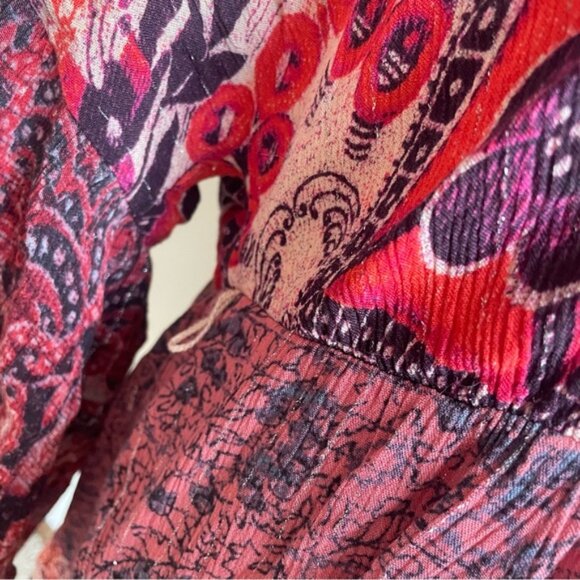 Free People Gypset Kimono Metallic Tunic Dress in XS - Picture 5 of 8